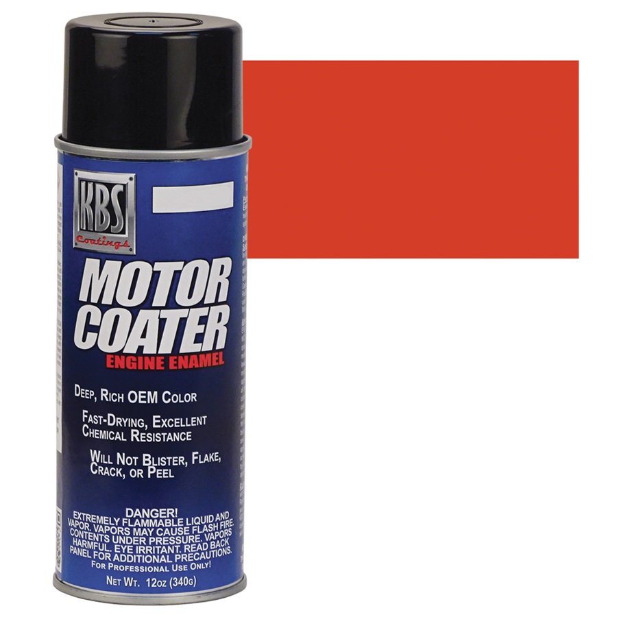 KBS Motor Coater Engine Enamel - Chevy Orange, Aerosol